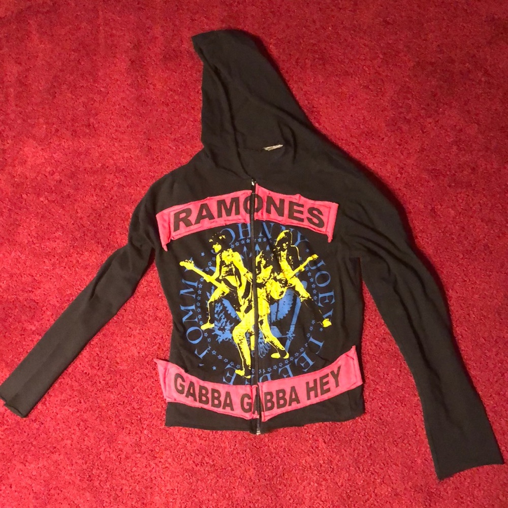 Vintage Glamhead Ramones Gabba Gabba Hey Hoodie